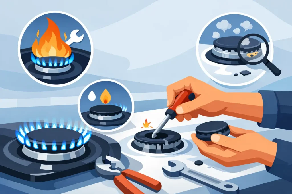 Gas Stove Burner Repair for Common Burner Problems